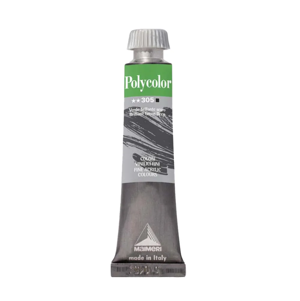 Maimeri Farba akrylowa Polycolor - - 305, Brilliant Green Deep, 20 ml
