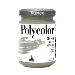 Maimeri Farba akrylowa Polycolor - - 003, Silver, 140 ml