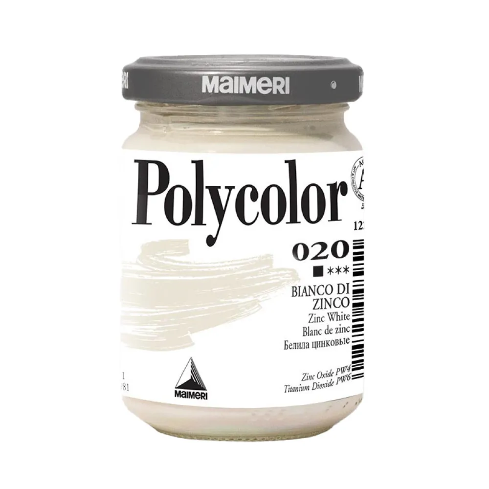 Maimeri Farba akrylowa Polycolor - - 020, Zinc White, 140 ml