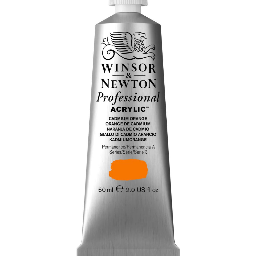 Winsor & Newton Farba akrylowa Professional Acrylic - - Cadmium Orange, 60 ml > Farby Akrylowe