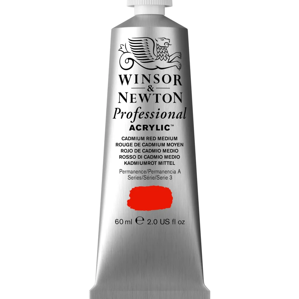 Winsor & Newton Farba akrylowa Professional Acrylic - - Cadmium Red Medium, 60 ml > Farby Akrylowe