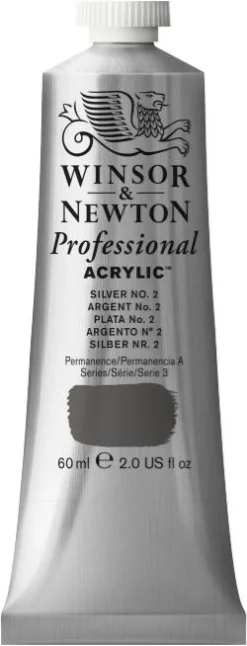 Winsor & Newton Farba akrylowa Professional Acrylic - - Silver no. 2, 60 ml