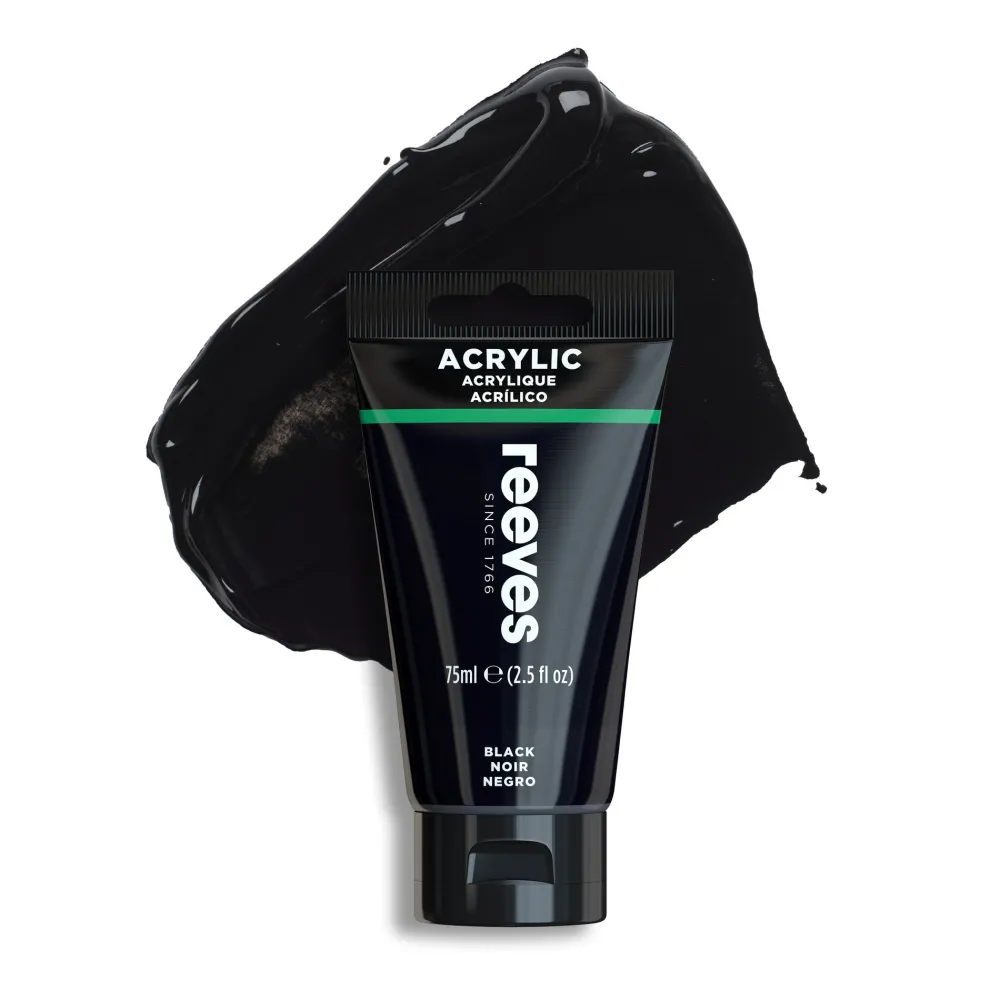 Reeves Farba akrylowa - - Black, 75 ml > Farby Akrylowe