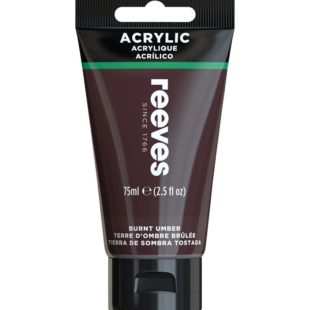 Reeves Farba akrylowa - - Burnt Umber, 75 ml