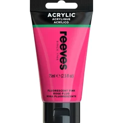 Reeves Farba akrylowa - - Fluorescent Pink, 75 ml > Farby Akrylowe