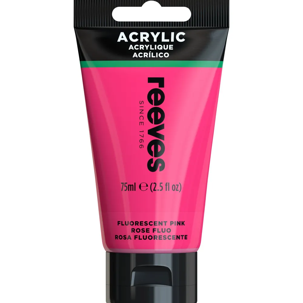Reeves Farba akrylowa - - Fluorescent Pink, 75 ml > Farby Akrylowe