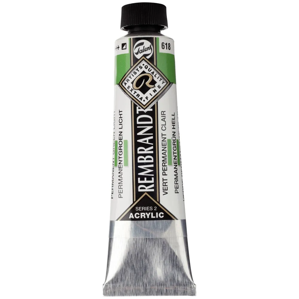Rembrandt Farba akrylowa - - Permanent Green Light, 40 ml