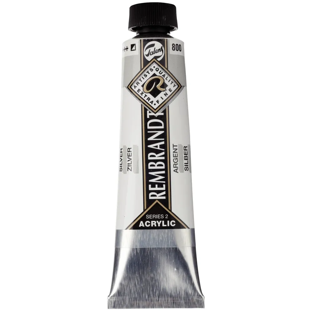 Rembrandt Farba akrylowa - - Silver, 40 ml