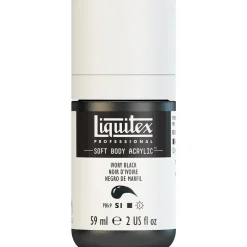 Liquitex Farba akrylowa Soft Body - - Ivory Black, 59 ml > Farby Akrylowe