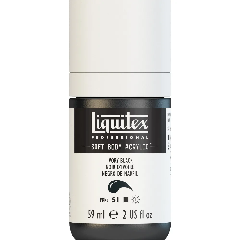 Liquitex Farba akrylowa Soft Body - - Ivory Black, 59 ml > Farby Akrylowe