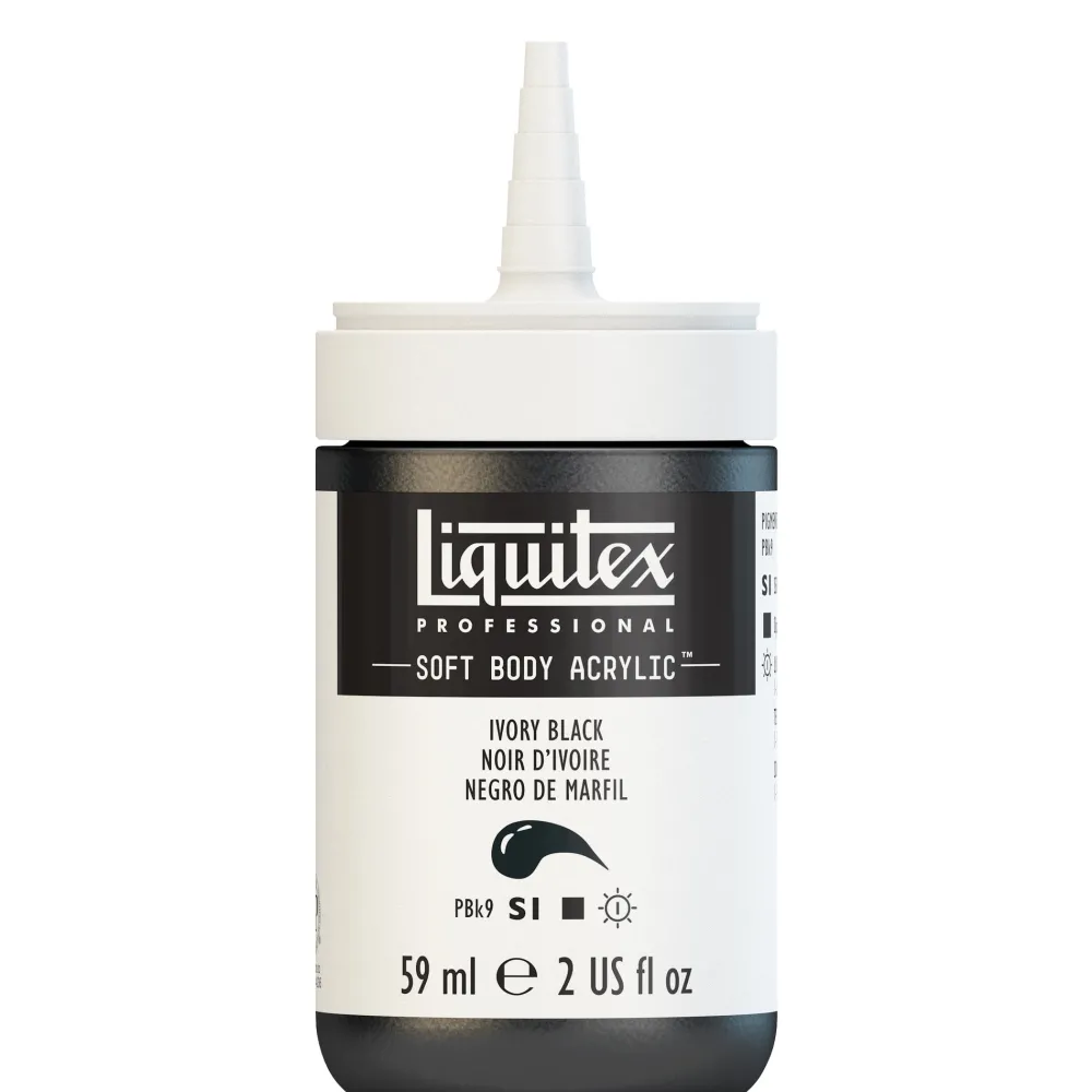 Liquitex Farba akrylowa Soft Body - - Ivory Black, 59 ml > Farby Akrylowe