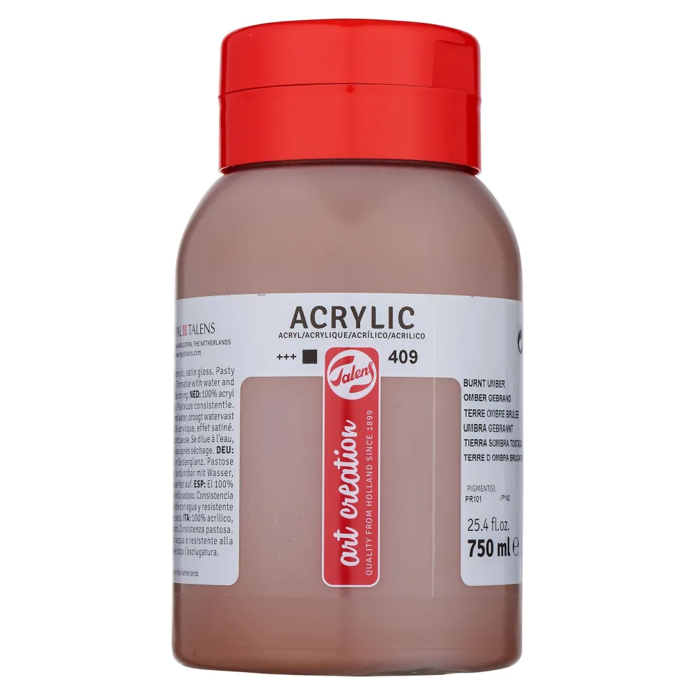 Talens Art Creation Farba akrylowa - - Burnt Umber, 750 ml > Farby Akrylowe