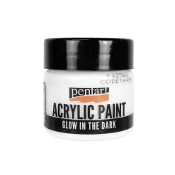 Pentart Farba akrylowa świecąca w ciemności - - jasnoniebieska 30 ml