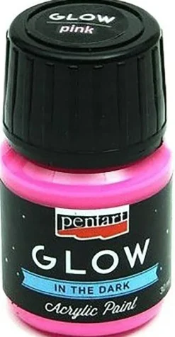 Pentart Farba akrylowa świecąca w ciemności - - limonkowa 30 ml > Farby Akrylowe|Farby Dekoracyjne