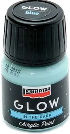 Pentart Farba akrylowa świecąca w ciemności - - niebieska 30 ml