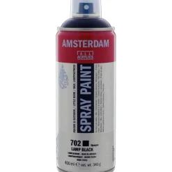 Amsterdam Farba akrylowa w sprayu - - 702, Lamp Black, 400 ml