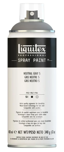 Liquitex Farba akrylowa w spray'u - - Neutral Gray 5, 400 ml > Farby Akrylowe