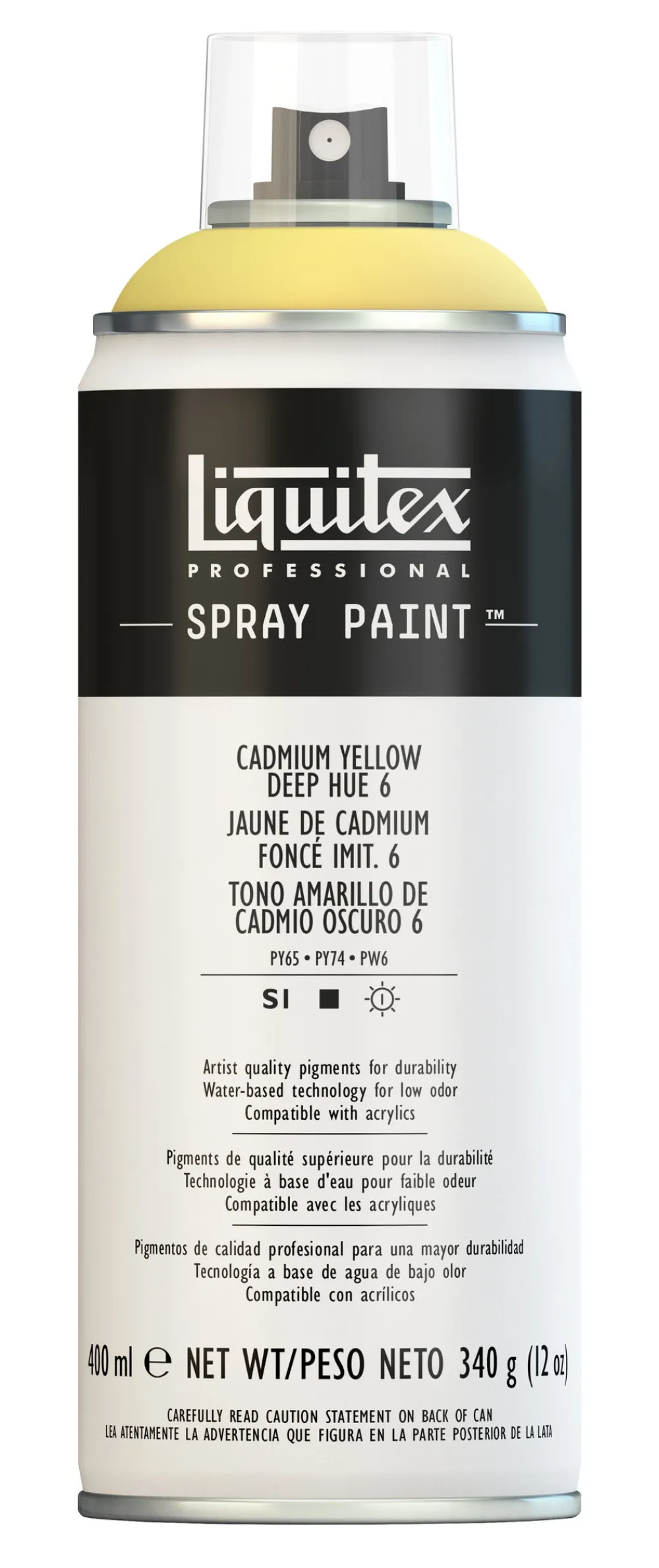 Liquitex Farba akrylowa w spray'u - - Cadmium Yellow Deep Hue 6, 400 ml > Farby Akrylowe