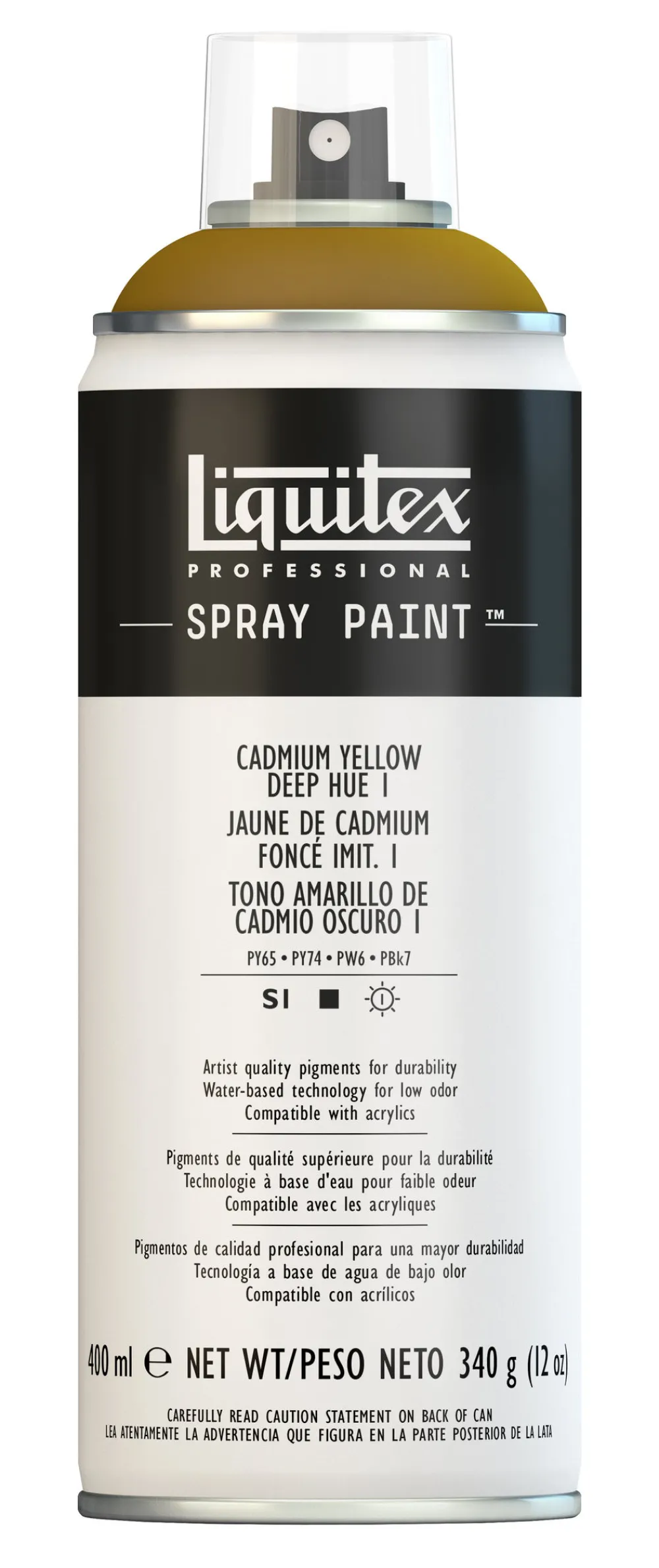 Liquitex Farba akrylowa w spray'u - - Cadmium Yellow Deep Hue 1, 400 ml