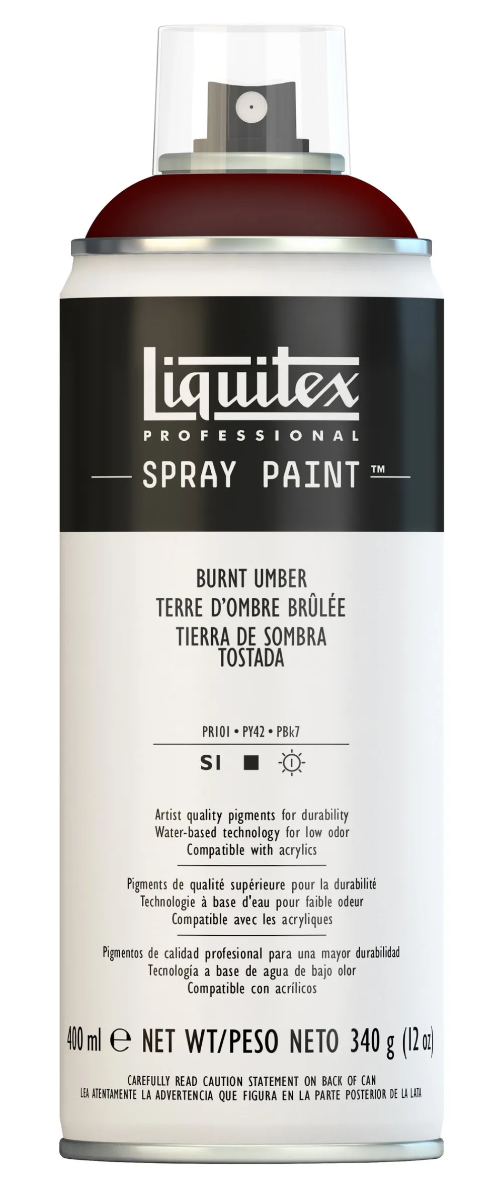 Liquitex Farba akrylowa w spray'u - - Burnt Sienna, 400 ml > Farby Akrylowe