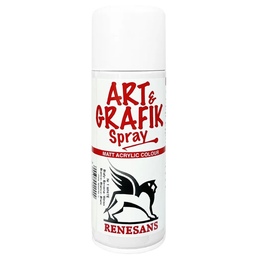Renesans Farba akrylowa w sprayu - - biała, 200 ml