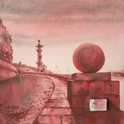 St. Petersburg Farba akwarelowa Białe Noce - - Ruby Mist, kostka