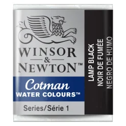 Winsor & Newton Farba akwarelowa Cotman - - Ivory Black, półkostka > Farby Akwarelowe