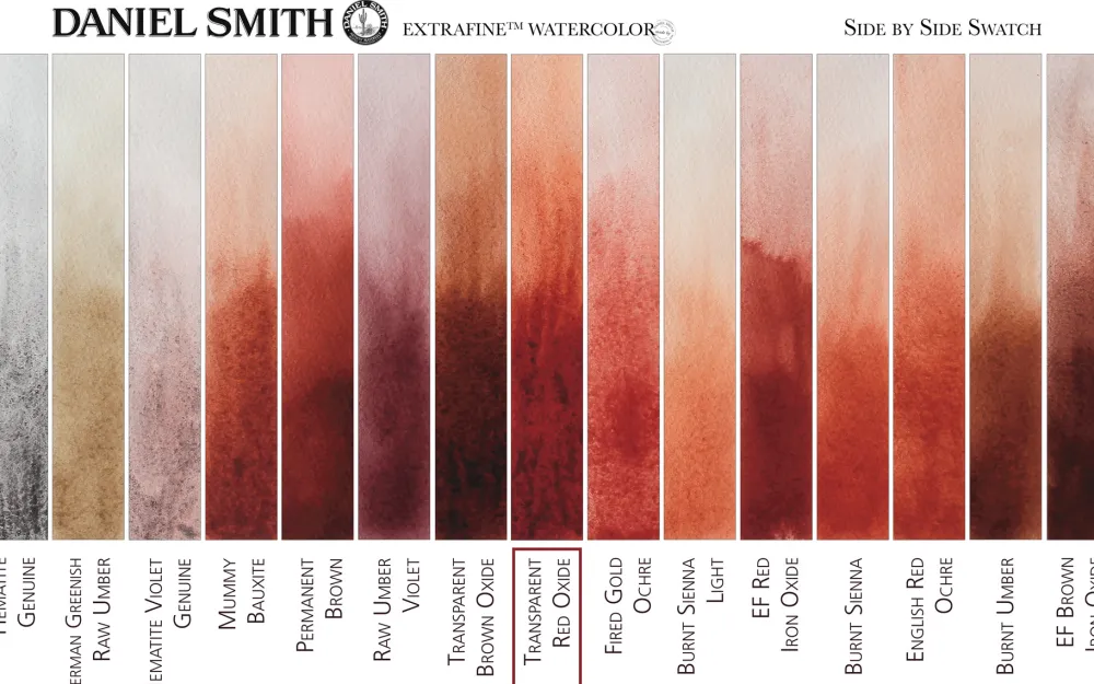 Daniel Smith Farba akwarelowa Extra Fine w półkostce - - Transparent Red Oxide