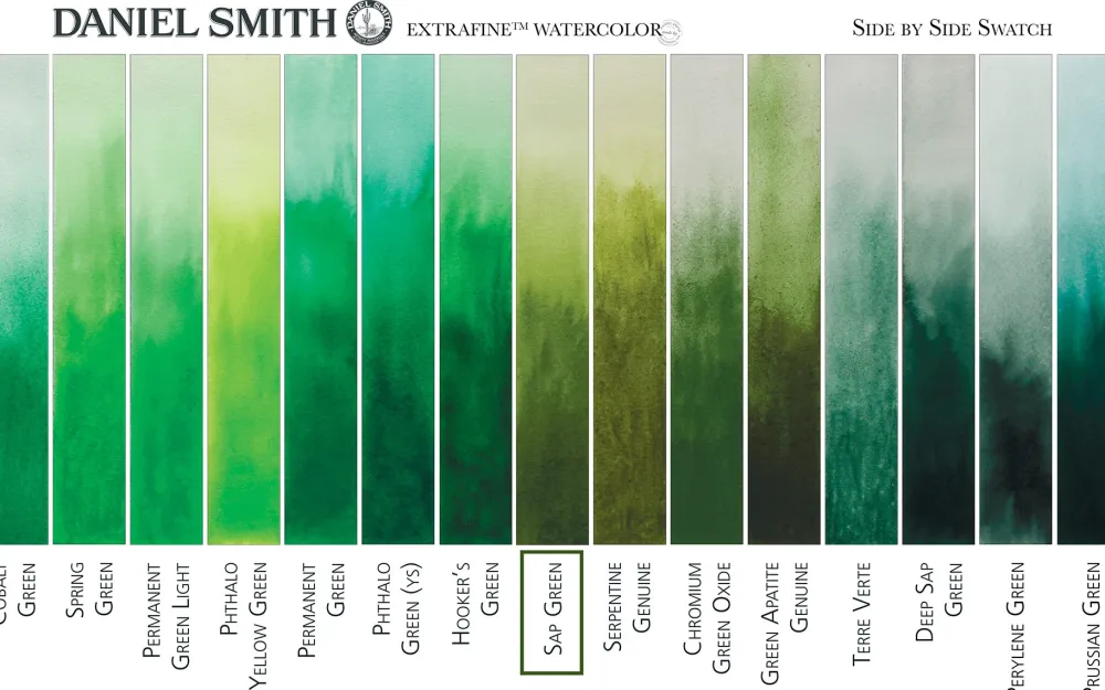 Daniel Smith Farba akwarelowa Extra Fine w półkostce - - Sap Green > Farby Akwarelowe