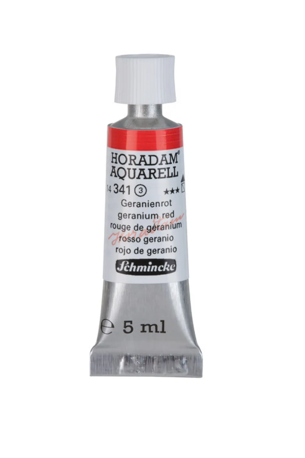Schmincke Farba akwarelowa Horadam Aquarell - - 341, Geranium Red, 5 ml > Farby Akwarelowe