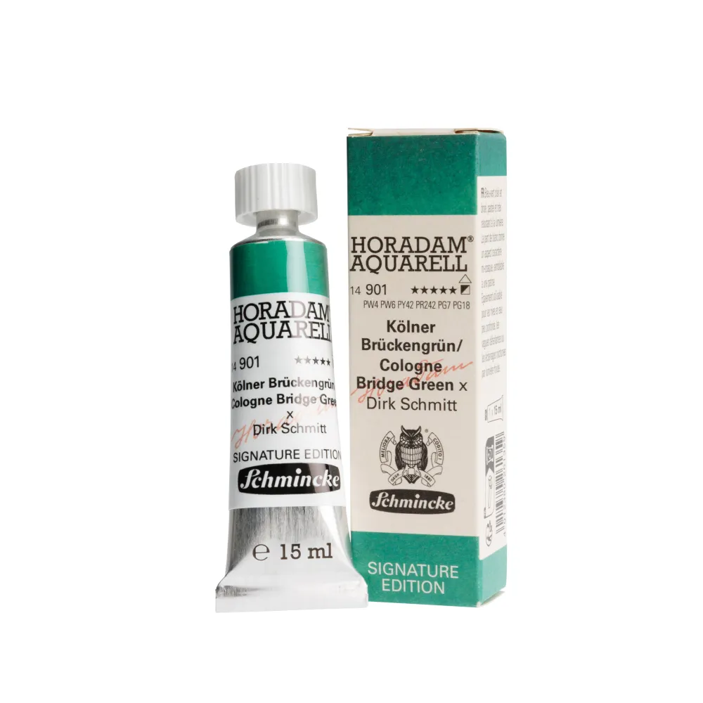Schmincke Farba akwarelowa Horadam Aquarell - - 901, Cologne Bridge Green, 15 ml > Farby Akwarelowe