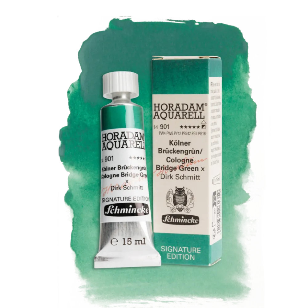 Schmincke Farba akwarelowa Horadam Aquarell - - 901, Cologne Bridge Green, 15 ml > Farby Akwarelowe