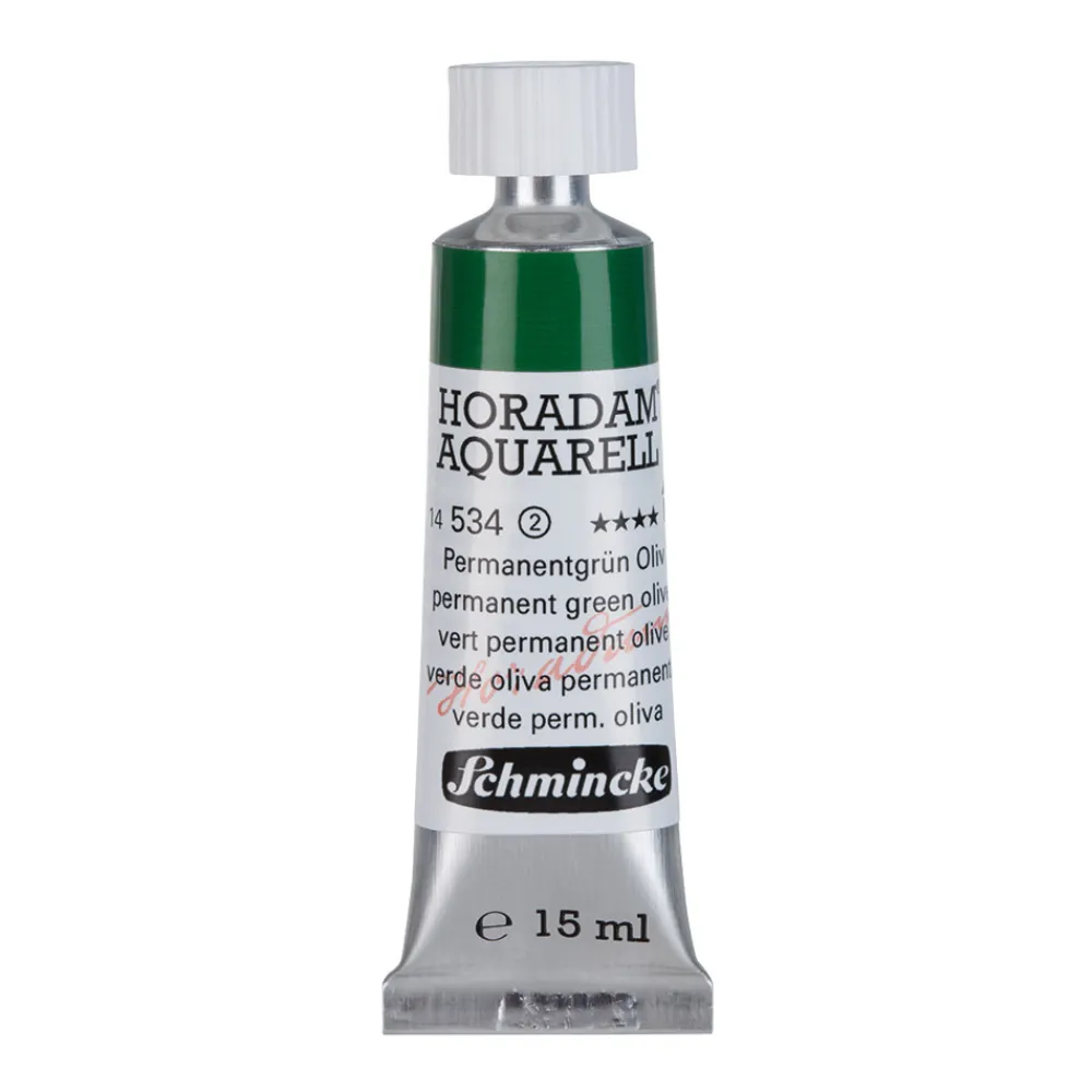 Schmincke Farba akwarelowa Horadam Aquarell - - 534, Permanent Green Olive, 15 ml
