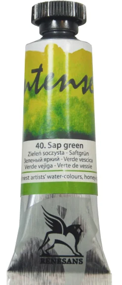 Renesans Farba akwarelowa Intense Water - - 39, permanent green, 15 ml > Farby Akwarelowe