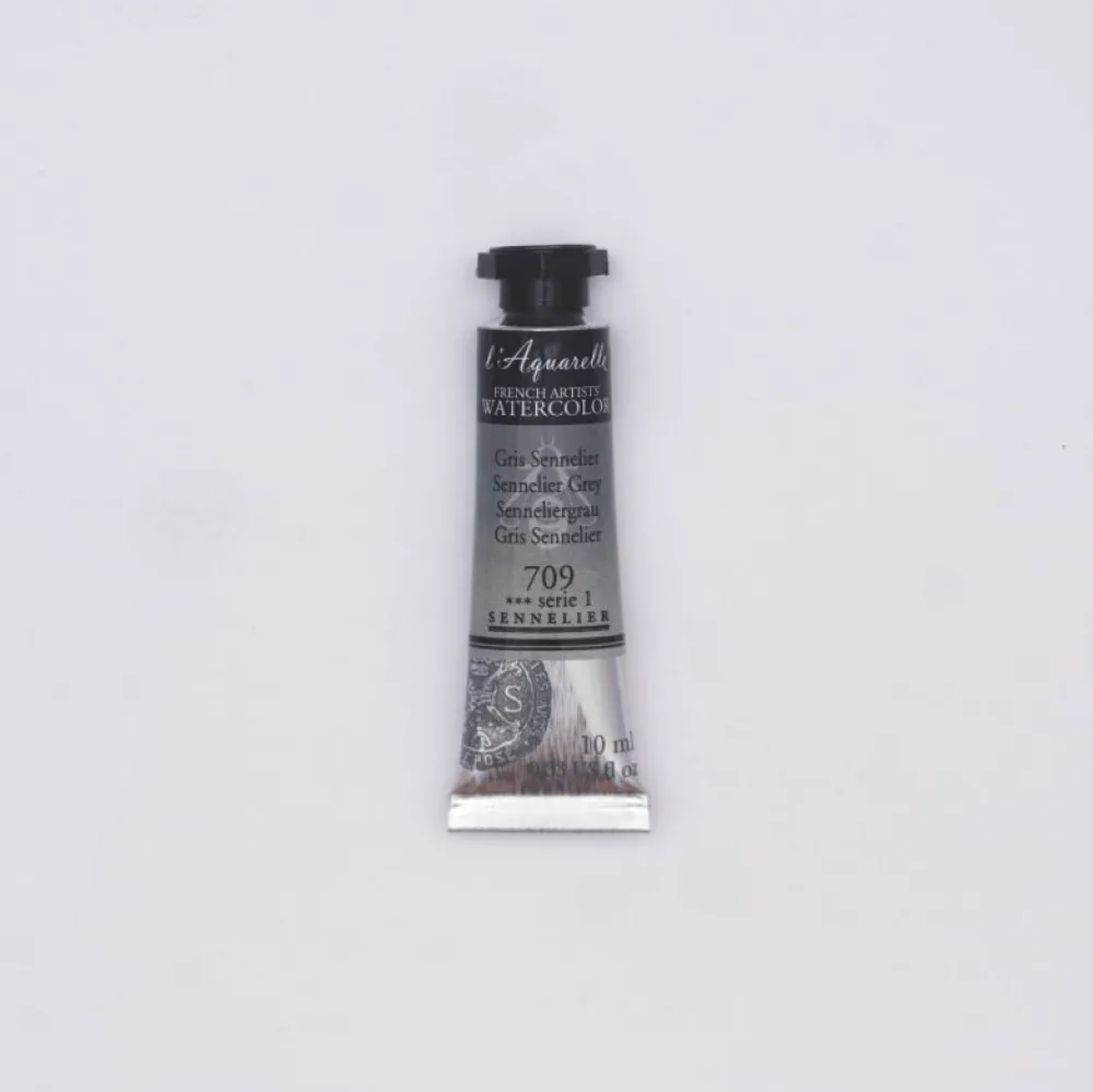 Sennelier Farba akwarelowa l’Aquarelle - - 709, Grey, 10 ml