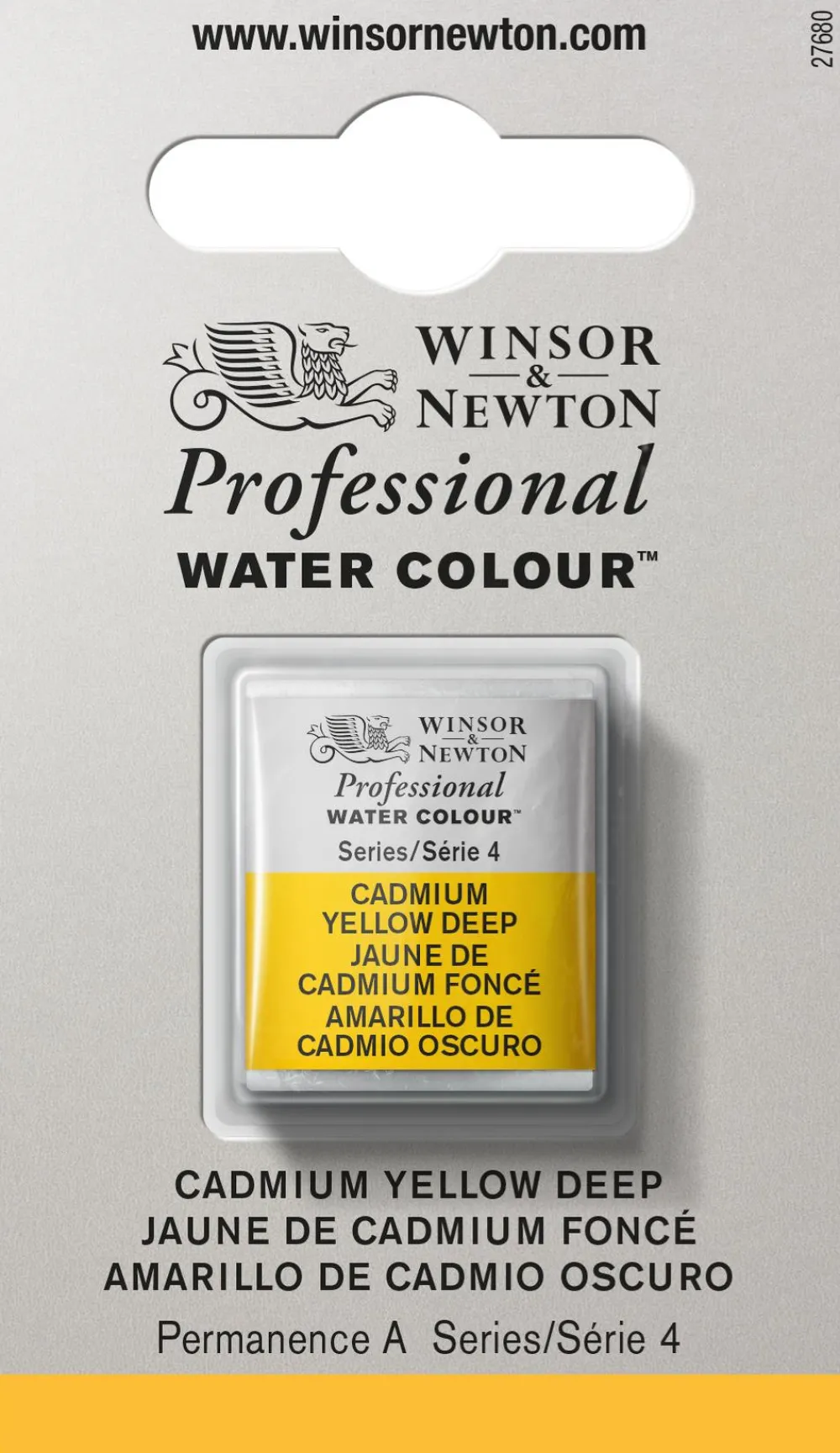 Winsor & Newton Farba akwarelowa Professional w półkostce - - Cadmium Yellow Deep