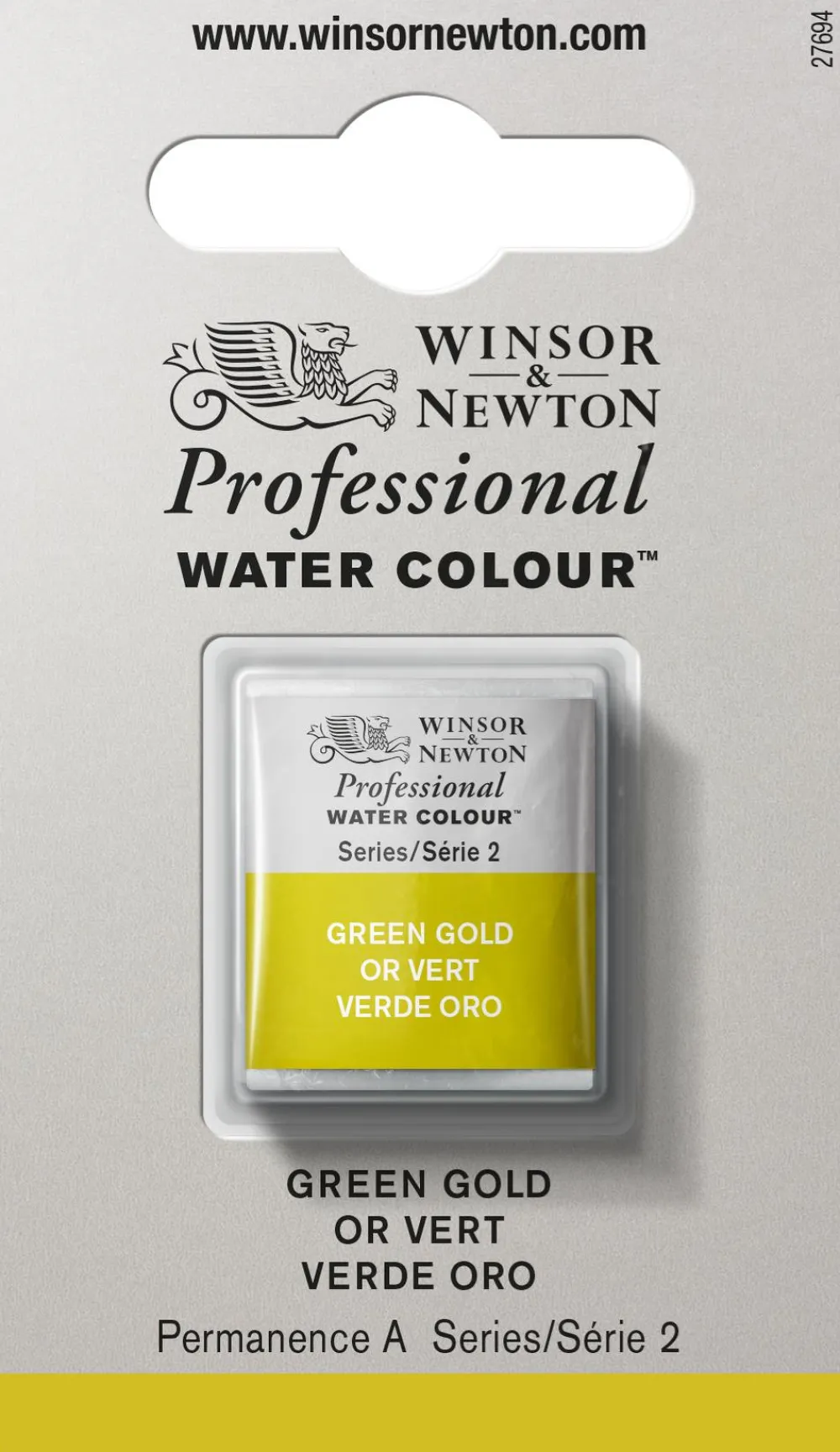 Winsor & Newton Farba akwarelowa Professional w półkostce - - Green Gold