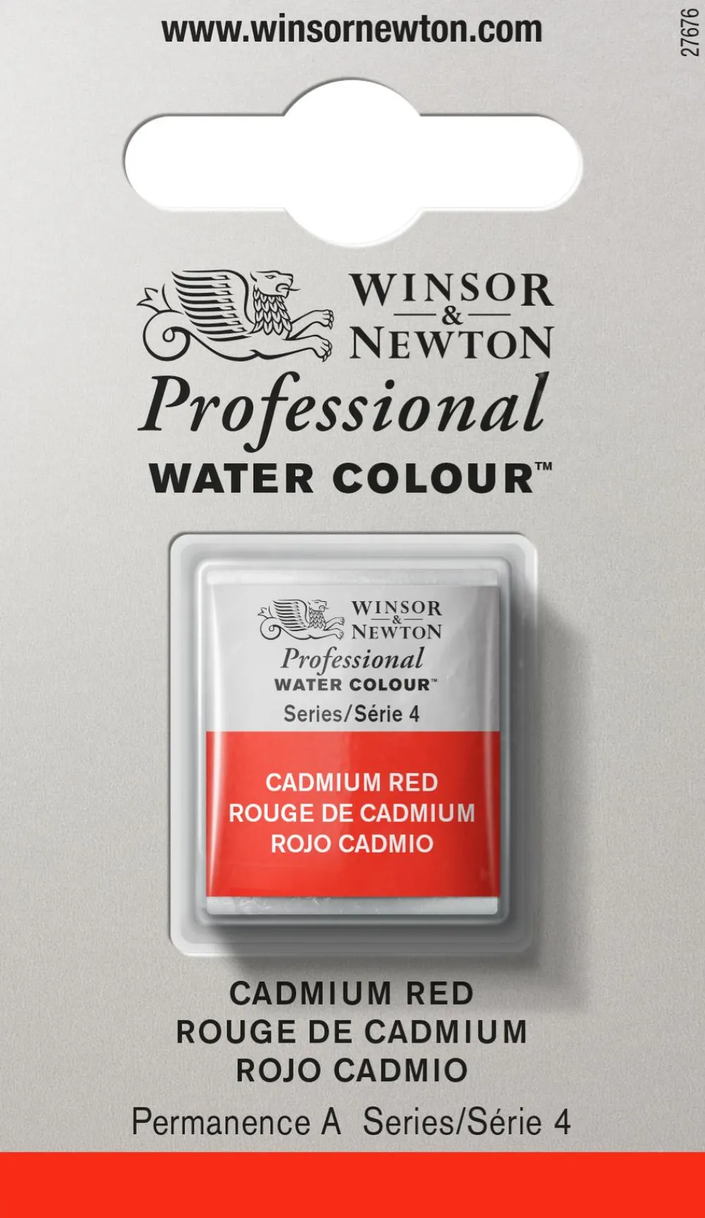 Winsor & Newton Farba akwarelowa Professional w półkostce - - Cadmium Orange > Farby Akwarelowe