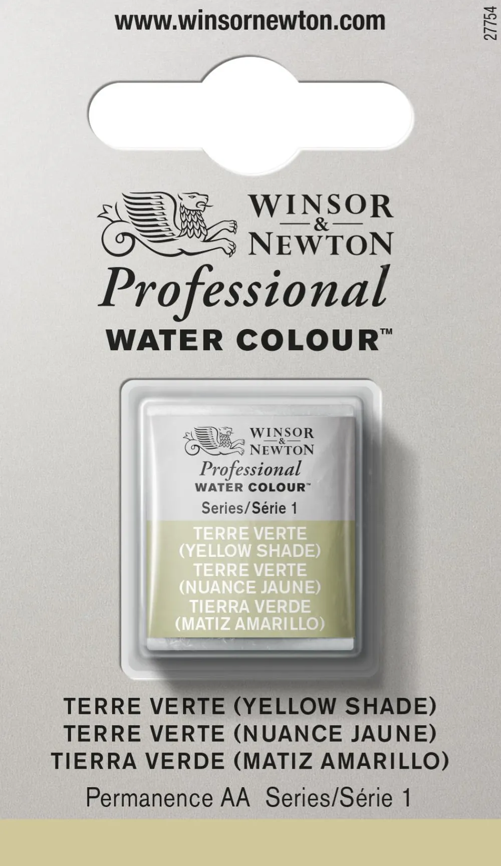 Winsor & Newton Farba akwarelowa Professional w półkostce - - Terre Verte (Yellow Shade)