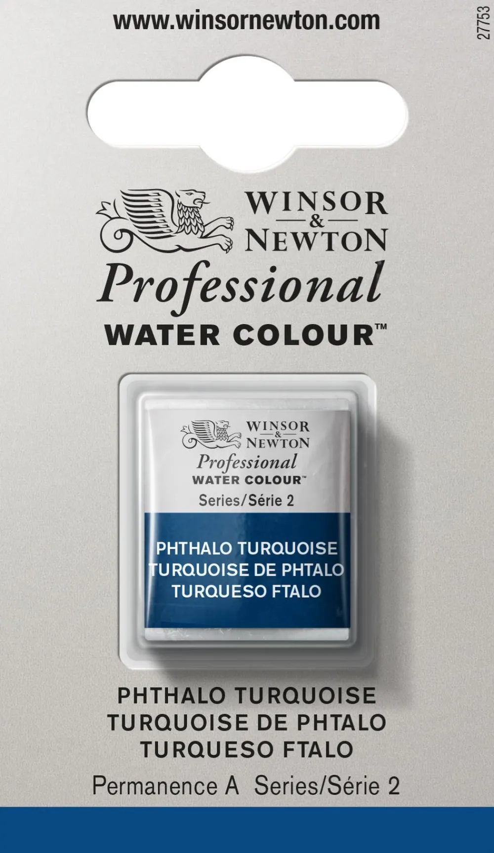 Winsor & Newton Farba akwarelowa Professional w półkostce - - Phthalo Turquoise