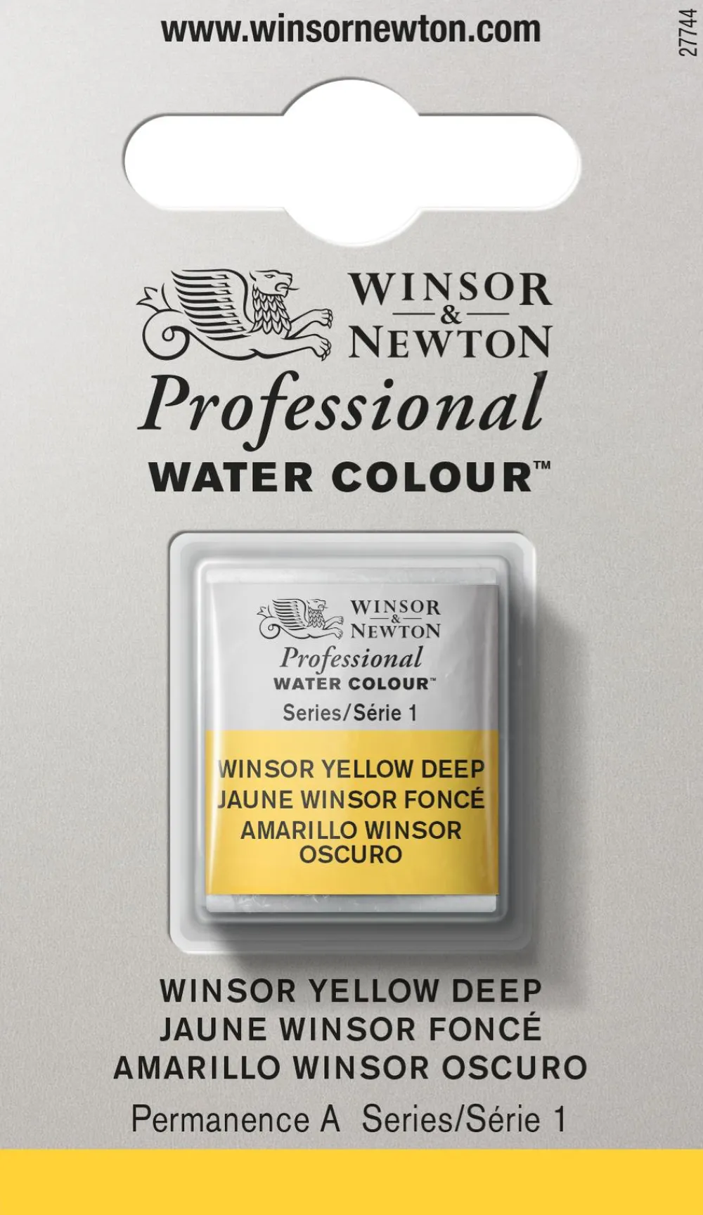 Winsor & Newton Farba akwarelowa Professional w półkostce - - Winsor Yellow Deep