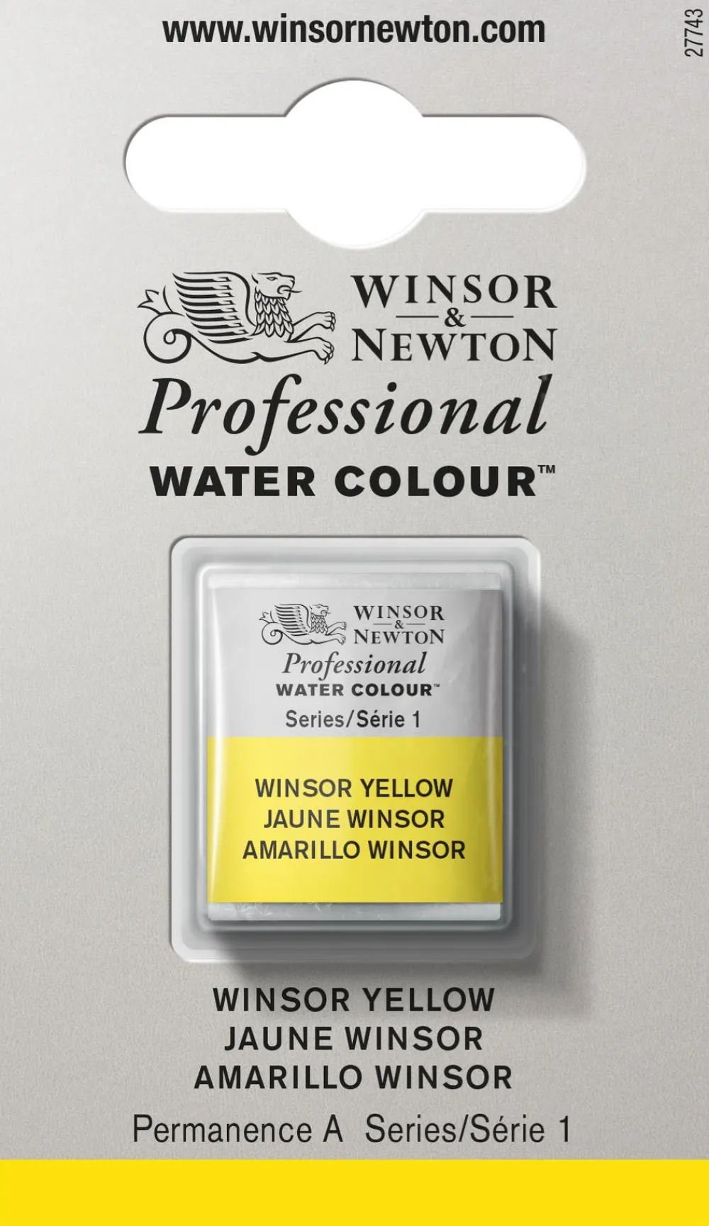 Winsor & Newton Farba akwarelowa Professional w półkostce - - Winsor Yellow
