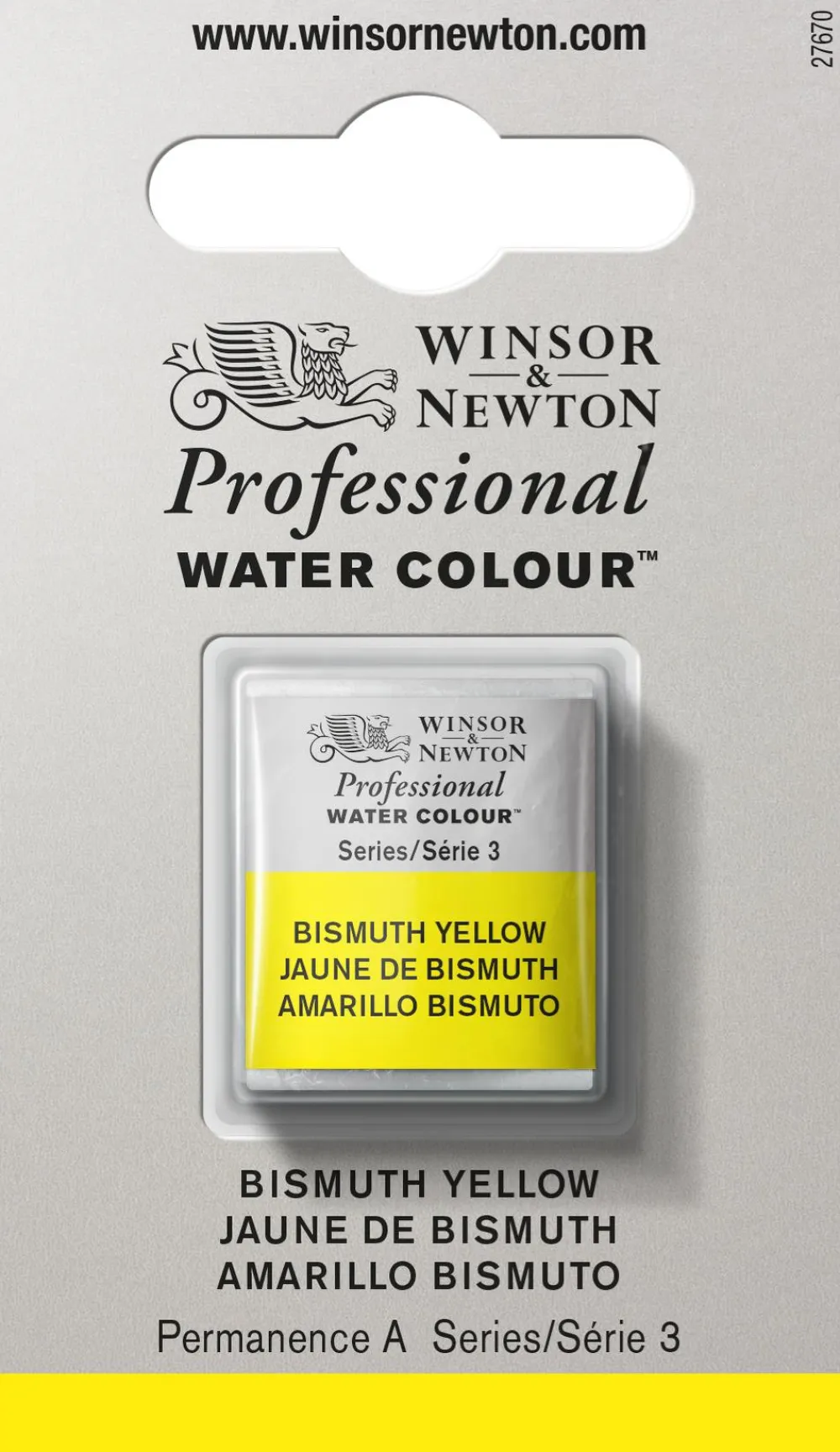 Winsor & Newton Farba akwarelowa Professional w półkostce - - Bismuth Yellow