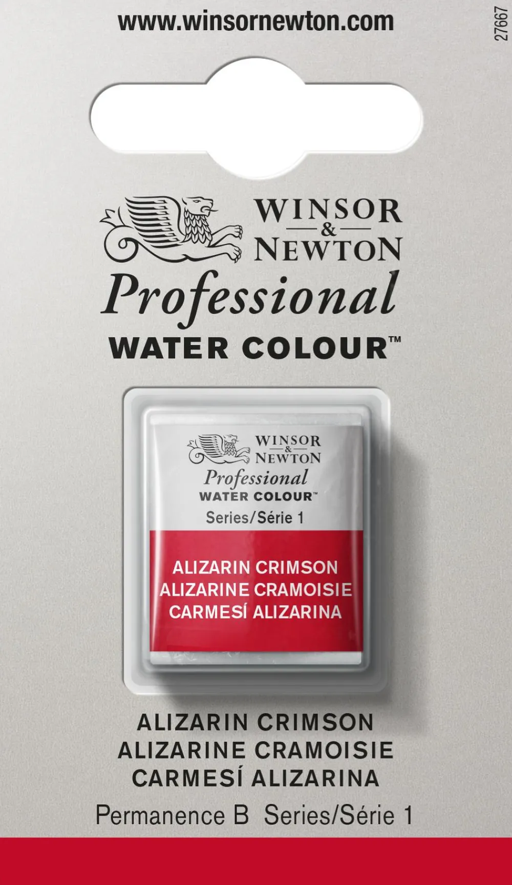 Winsor & Newton Farba akwarelowa Professional w półkostce - - Alizarin Crimson