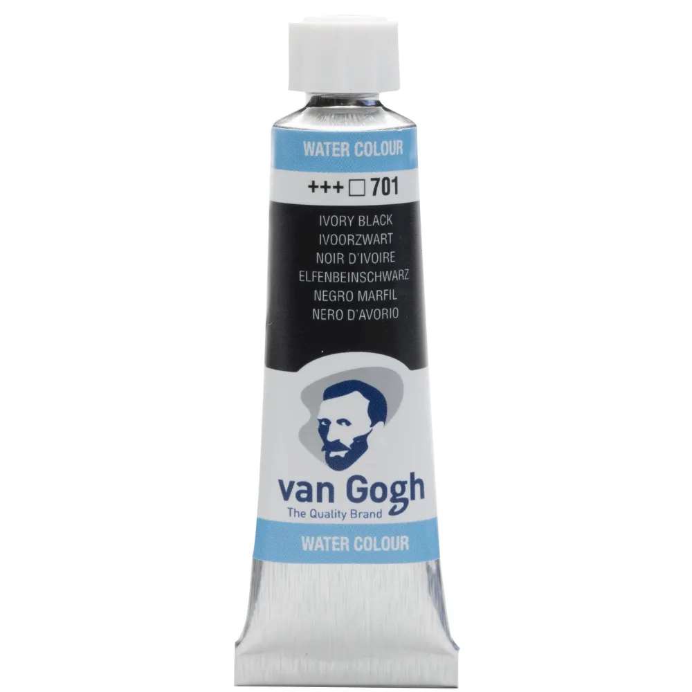 Van Gogh Farba akwarelowa - - Ivory Black 10 ml > Farby Akwarelowe