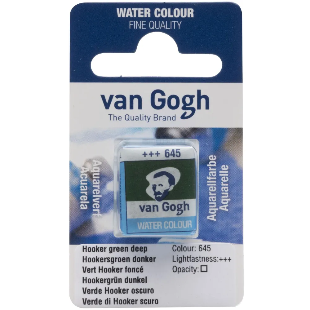 Van Gogh Farba akwarelowa w kostce - - 645 Hooker Green Deep