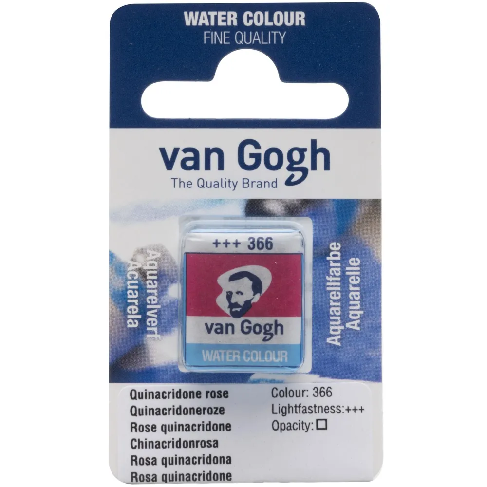 Van Gogh Farba akwarelowa w kostce - - 366 Quinacridone Rose