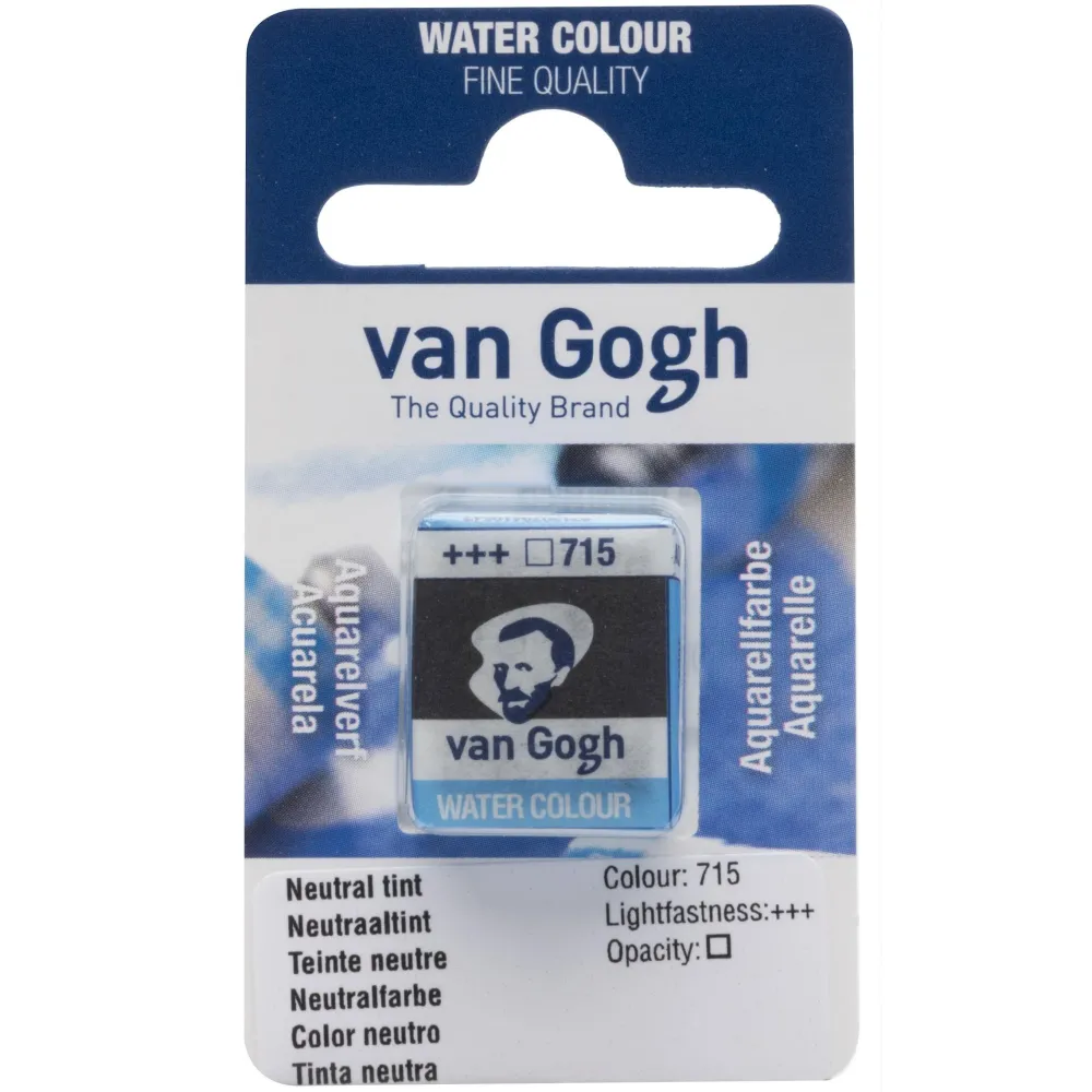 Van Gogh Farba akwarelowa w kostce - - 715 Neutral Tint