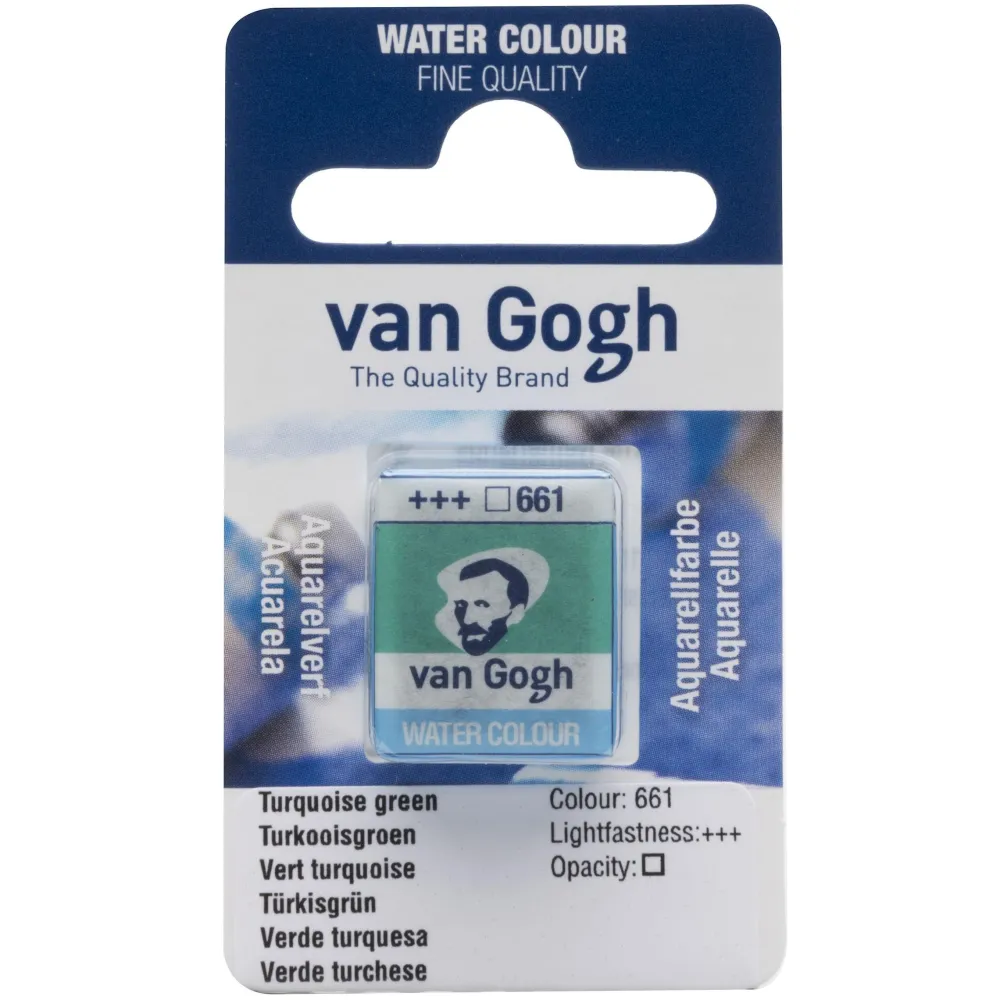 Van Gogh Farba akwarelowa w kostce - - 661 Turquoise Green