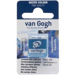 Van Gogh Farba akwarelowa w kostce - - 535 Cerulean Blue Phthalo